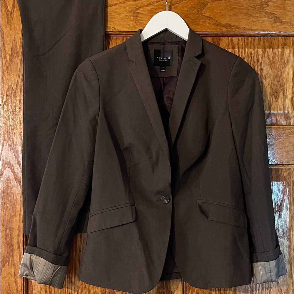 The Limited Brown Women's Two-Piece Tailored Pantsuit